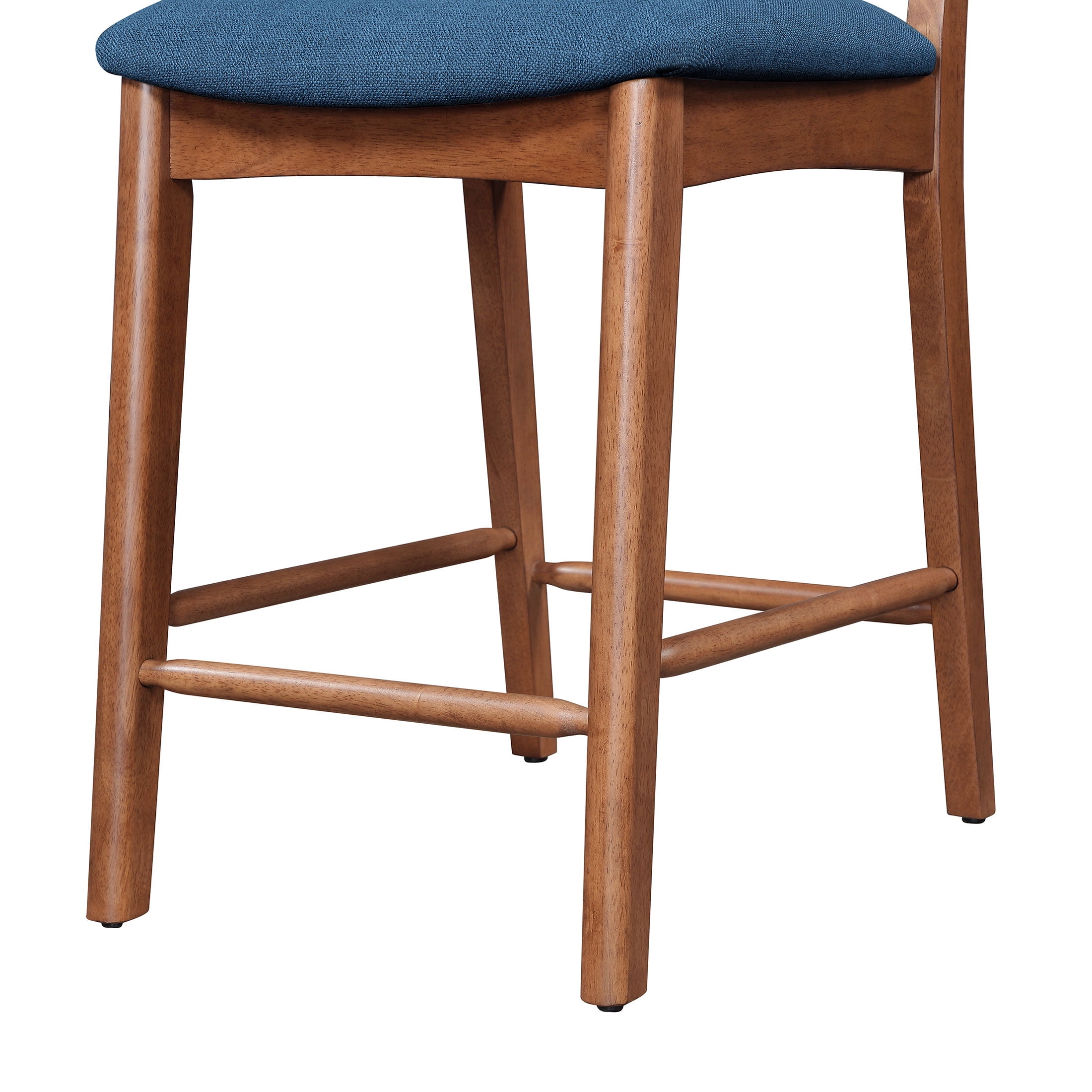 Better Homes & Gardens Greyson Counter-Height Stools, Blue Fabric Seat, Set of 2