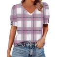 thumbnail image 2 of ATENAR T Shirts for Women Soft Lightweight Shirts for Women Loose Tee Purple M, 2 of 6