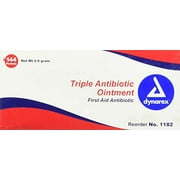 5 Pack Dynarex First Aid Triple Antibiotic Ointment, 0.9g packets, 144 Per Box