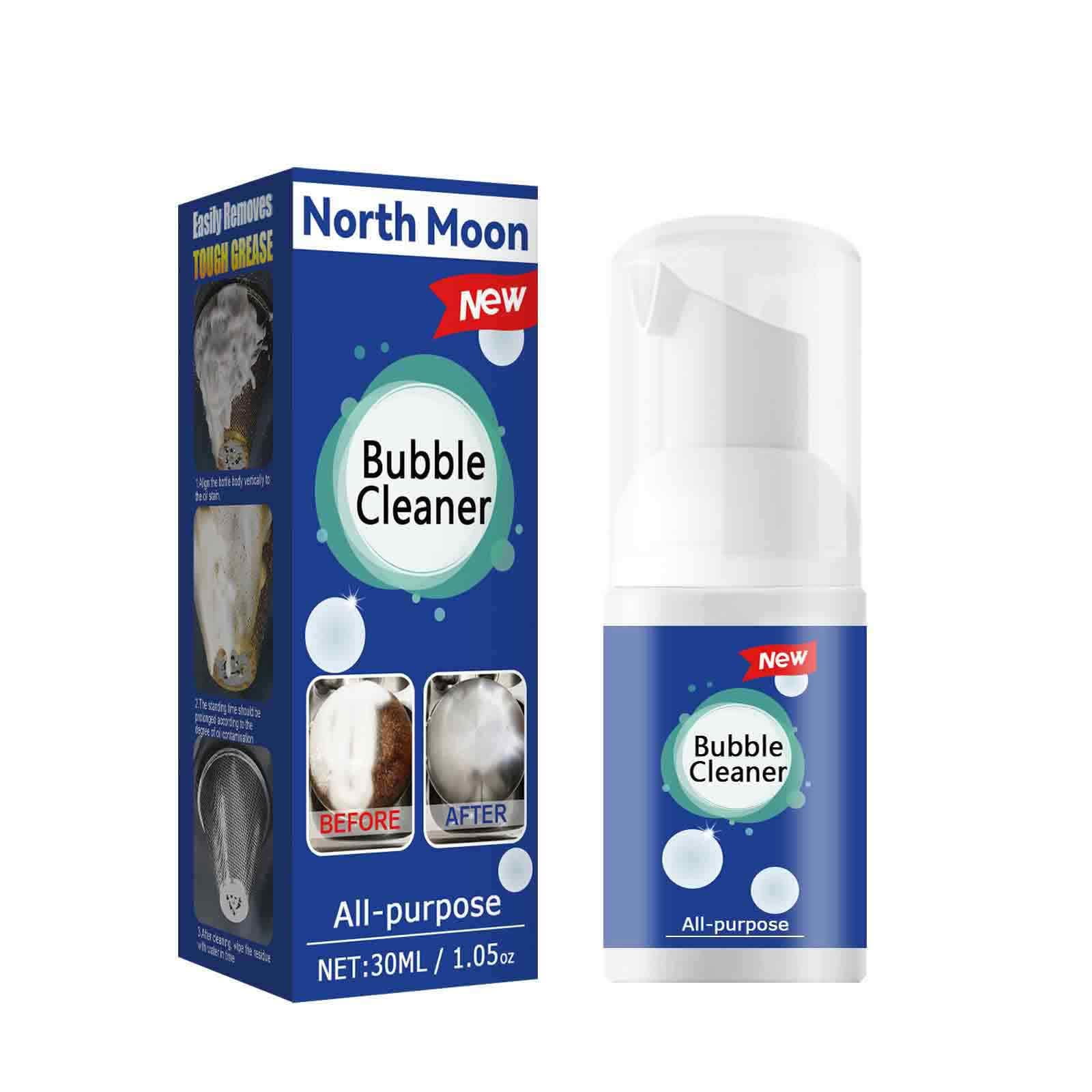 North Moon Bubble Cleaner Foam, 30/100ml All Purpose Rinse Cleaning Spray,  Kitchen Grease Cleaner, B