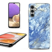 OneToughShield ® Shockproof Phone Case Compatible with Samsung Galaxy A15 5G - Marble / Gem Blue