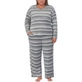 thumbnail image 6 of Nautica Women's 2 Piece Cozy Fleece Pajama Sleepwear Set (Gray Fairisle,L), 6 of 9