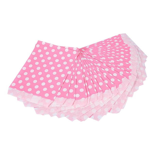 25 porta dulces para bodas y fiestas Bonitas bolsas con estampado de lunares rosas