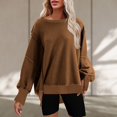 thumbnail image 3 of Womens Sweatshirts No Hood Petite,Long Sleeve Shirts for Women Plus Size,Women's Crewneck Sweatshirts Striped Casual Loose Long Sleeve Pullover Tops Shirts, 3 of 7