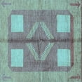 thumbnail image 1 of Ahgly Company Indoor Square Abstract Light Blue Modern Area Rugs, 4' Square, 1 of 4