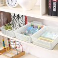 thumbnail image 4 of Lesbin Plastic Storage Trays Baskets, Organizing Baskets, Set of 4 (White), 4 of 7
