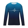 thumbnail image 5 of Nmnitkp Long Sleeve Shirts for Men Fashion Casual Print Sports T-shirt Round-Neck Blouses High-Quality Fabric Shirts Sky Blue,4XL, 5 of 5