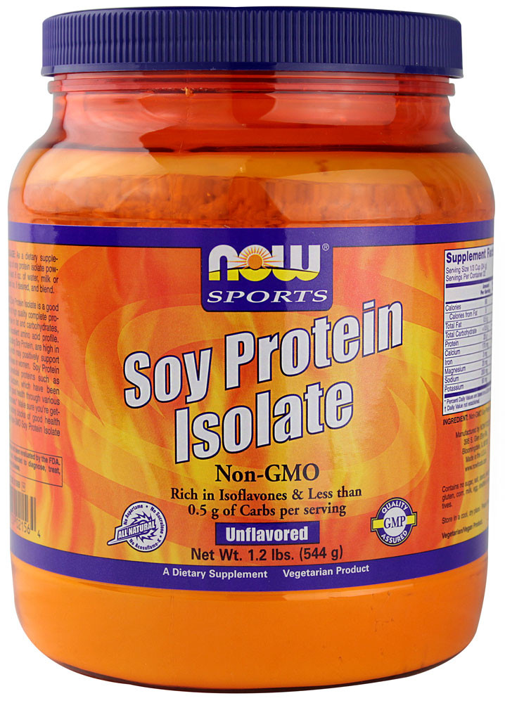 Now Sports Soy Protein Isolate Unflavored -- 1.2 Lbs