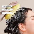 thumbnail image 5 of Cepillo masajeador de silicona para el cuero cabelludo, ideal para aliviar la caspa y exfoliar profundamente el cabello (beige)., 5 of 5