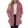 thumbnail image 3 of Stichou Women's Winter Long Jacket Open Front Coat Cardigan Vintage Western Coats Faux Fur Fall Outerwear with Pockets Hot Pink 3XL, 3 of 5