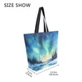 thumbnail image 4 of Large Canvas Bag 13.5x5.1x15 Inch Canvas Bag Shopping Canvas Bag Suitable For Outing Shopping Travel Out Of Large Capacity Storage Aurora, 4 of 9