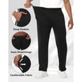 thumbnail image 4 of Men's Mesh Open Bottom Sweatpants，Athletic Running Pants with Pockets 3XL, 4 of 5