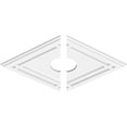thumbnail image 2 of 24"W x 16"H x 4"ID x 8 1/2"C x 1"P Diamond Architectural Grade PVC Contemporary Ceiling Medallion, Two Piece, 2 of 11