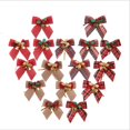 thumbnail image 2 of Lazos delicados de Navidad, moños para regalos con pequeñas campanas, bricolaje, decoración de árbol de Navidad, corbata de lazo de 8x8cm, 1 unids/lote, 2 of 4