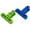 Blue, Green, variant on 4 Piece Translucent Magnetic Memo Clip Set, Green/Blue/Purple/Red