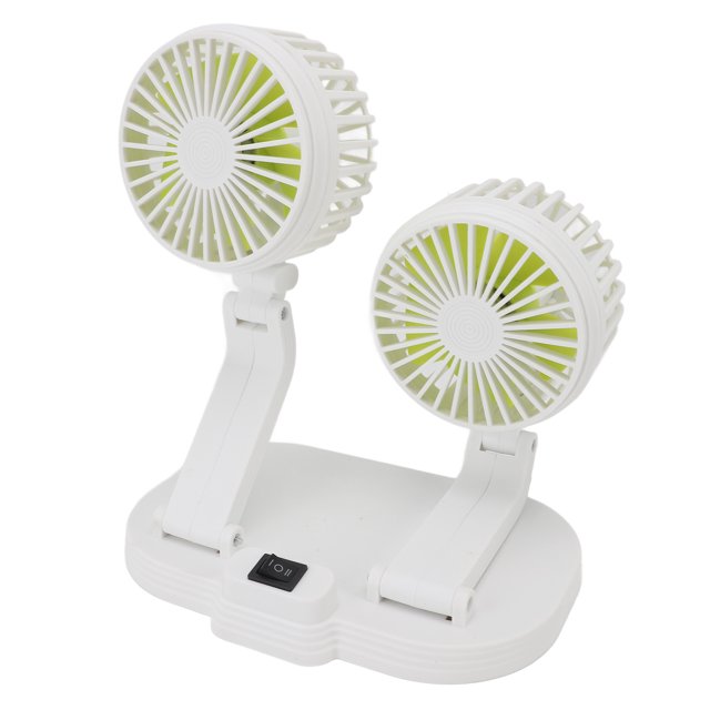 Ventilateur de Voiture, Vitesse Réglable Double Têtes USB 10W Ventilateur de Refroidissement pour RV Blanc