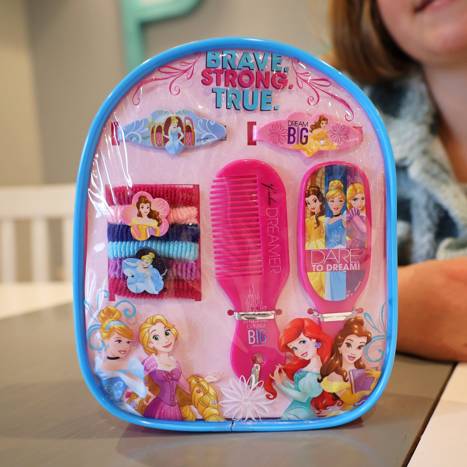 Disney Princess Girls Hair Accessories Backpack with Comb Mirror Hair Ponies - image 2 of 9