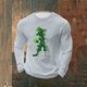 thumbnail image 5 of Amzcrzy - Sudadera Para Hombre, Estilo Informal, Holgada, Elástica, Para Fitness, Para El Hogar, Con Estampado Del Día De San Patricio, Manga Larga Y Cuello Redondo, Color Gris, 5Xl, 5 of 5