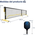thumbnail image 4 of Set de Pickleball Bluelander con Red Portátil de 6.7 m, 4 Paletas, 8 Pelotas y Bolsa de Almacenamiento, 4 of 6