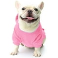 thumbnail image 4 of Gustave Dog Hoodie Sweatshirt Winter Warm Fleece Lined Dog Hooded Sweater Pullover Cold Weather Coats Clothes for for Small Medium Large Dogs Puppy Cats - Pink, L, 4 of 8