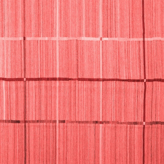 Ahgly Company Indoor Square Abstract Red Contemporary Area Rugs, 8' Square