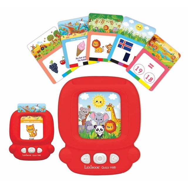 Mi Lector de Tarjetas Interactivo Bilingüe con 150 Tarjetas de Doble Cara para Aprender Vocabulario y Jugar Al quiz ENES