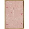 thumbnail image 3 of PixonSign Framed Canvas Print Wall Art Pink Swirling Print with Pink Flakes Geometric Shapes Illustrations Modern Art Minimalist Dramatic Multicolor for Living Room, Bedroom, Office - 24"x36" Natural, 3 of 5