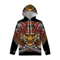 thumbnail image 3 of Sudadera con capucha con estampado de samurái japonés para hombre y mujer, sudadera con capucha con estampado artístico en 3D, manga larga, holgada, informal, para calle, 3 of 5