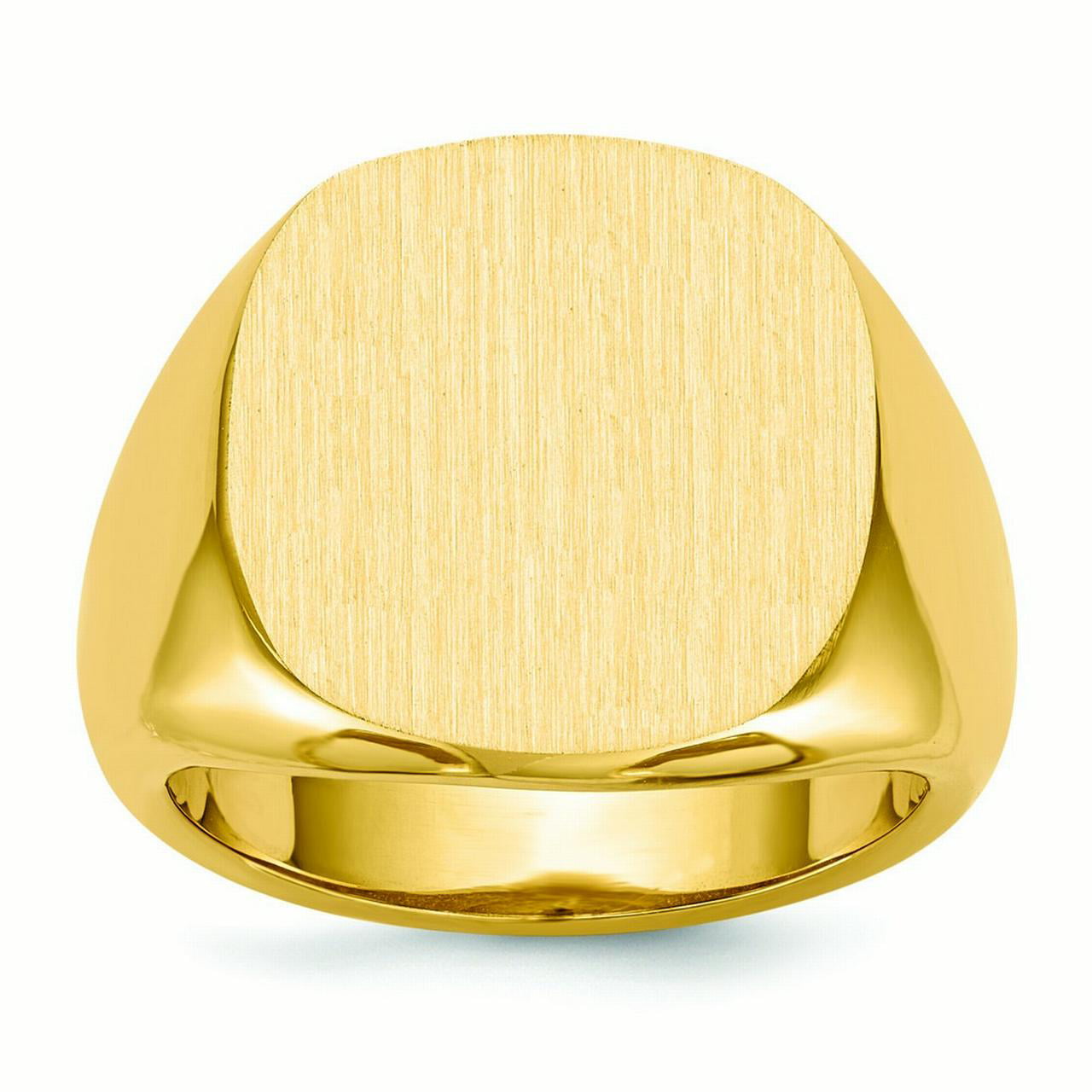 Lex & Lu 14k Yellow Gold Signet Ring LAL97748