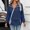 Navy, variant on Sentmoon Packable Rain Jacket Windproof Hooded Neck Hiking Jacket Lined Long Sleeve with Zipper Rain Coat with Pockets for Cold Mornings Commuting Daily Use