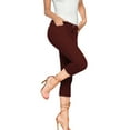 thumbnail image 3 of Women's Butt Lift Super Comfy Stretch Denim Capri Jeans, 3 of 4
