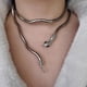 thumbnail image 1 of Pulsera de serpiente flexible para mujer, gargantilla de serpiente punk ajustable, collar de Medusa flexible multiusos (plateado), 1 of 5