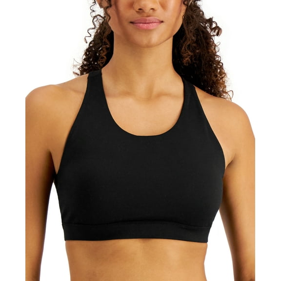 ID Ideology Womens Essentials Sweat Set Low Impact Sports Bra Black L