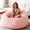 Pink, variant on 6FT Large Comfy Bean Bag Couch Cover for Adults and Teens, No Filler, Washable Arctic Velvet, Gray