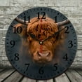 thumbnail image 2 of Highland Cow Battery Operated Silent Mechanical Movement, Wall art Decor for Decorating Living Rooms, Kitchens, Dorms, Gifts, 2 of 8