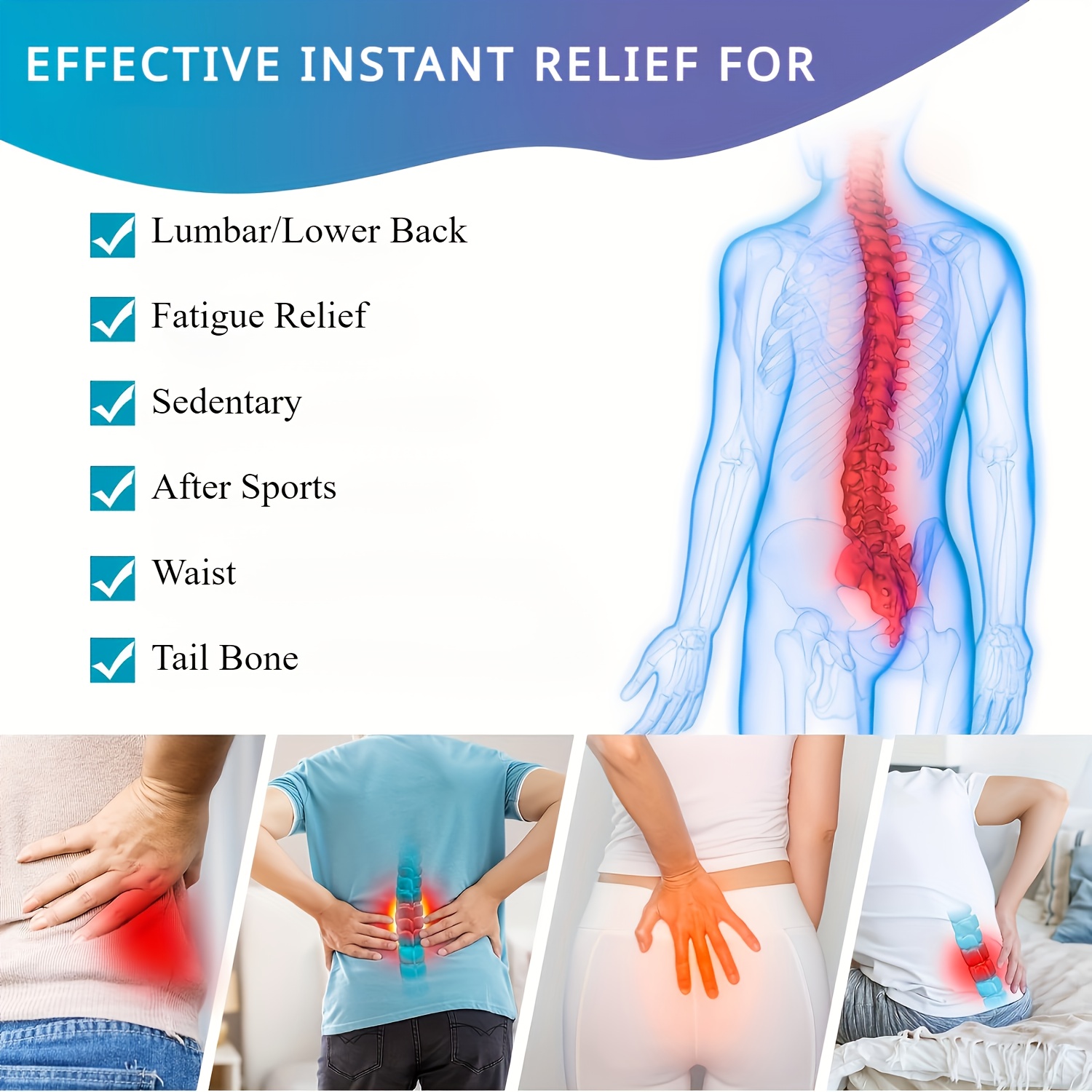 LEEYNEER Reusable Gel Back Ice Pack With Dual Straps  Soft Plush Lining And Silky Nylon Fabric Design Back Wrap For Hip  Waist  Lumbar