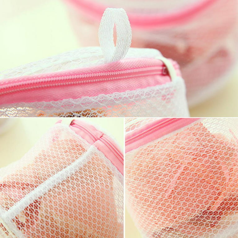 1pc Large Portable Laundry Bag, Mesh Zipper Household Underwear & Clothes  Washing Bag