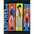thumbnail image 3 of Lupin The Third T Shirt Group Boxes Logo new Official Womens Skinny Fit Black, 3 of 4