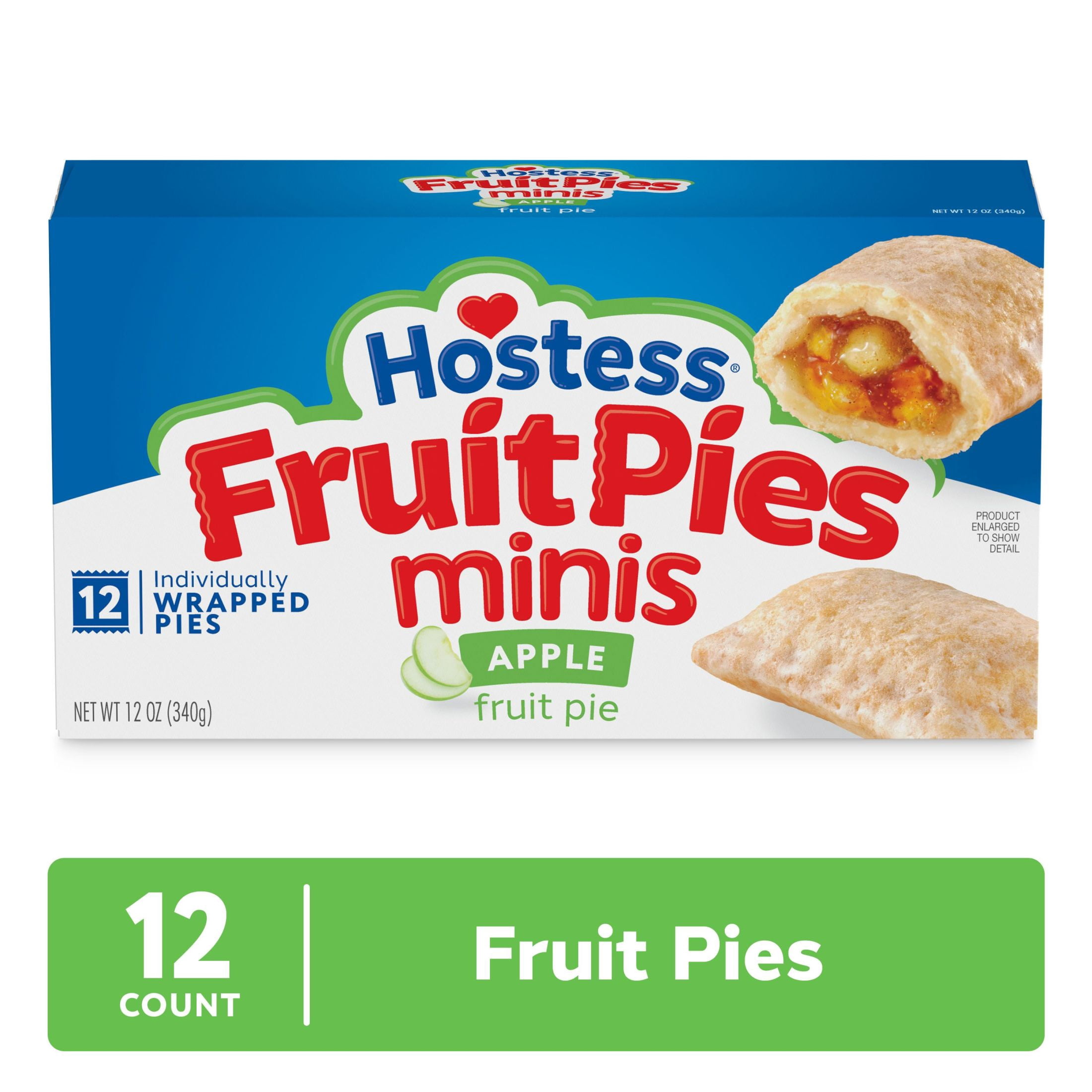 Hostess Fruit Pies with Apple Flavored Filling, 12 oz Box (12 Count)
