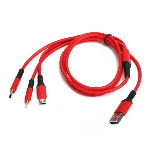 Cable USB, 3 en 1 cable de carga múltiple líquido, cable USB de carga rápida, el mejor de su clase