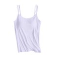 thumbnail image 1 of DPTALR Built In Bra Tank Tops For Women Summer Casual Strap Camisole Plus Size Padded Workout Tops, 1 of 3