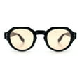 thumbnail image 5 of Round Keyhole Bridge Vintage Horn Rim Dagger and Shield Logo Sunglasses Black - Beige, 5 of 8