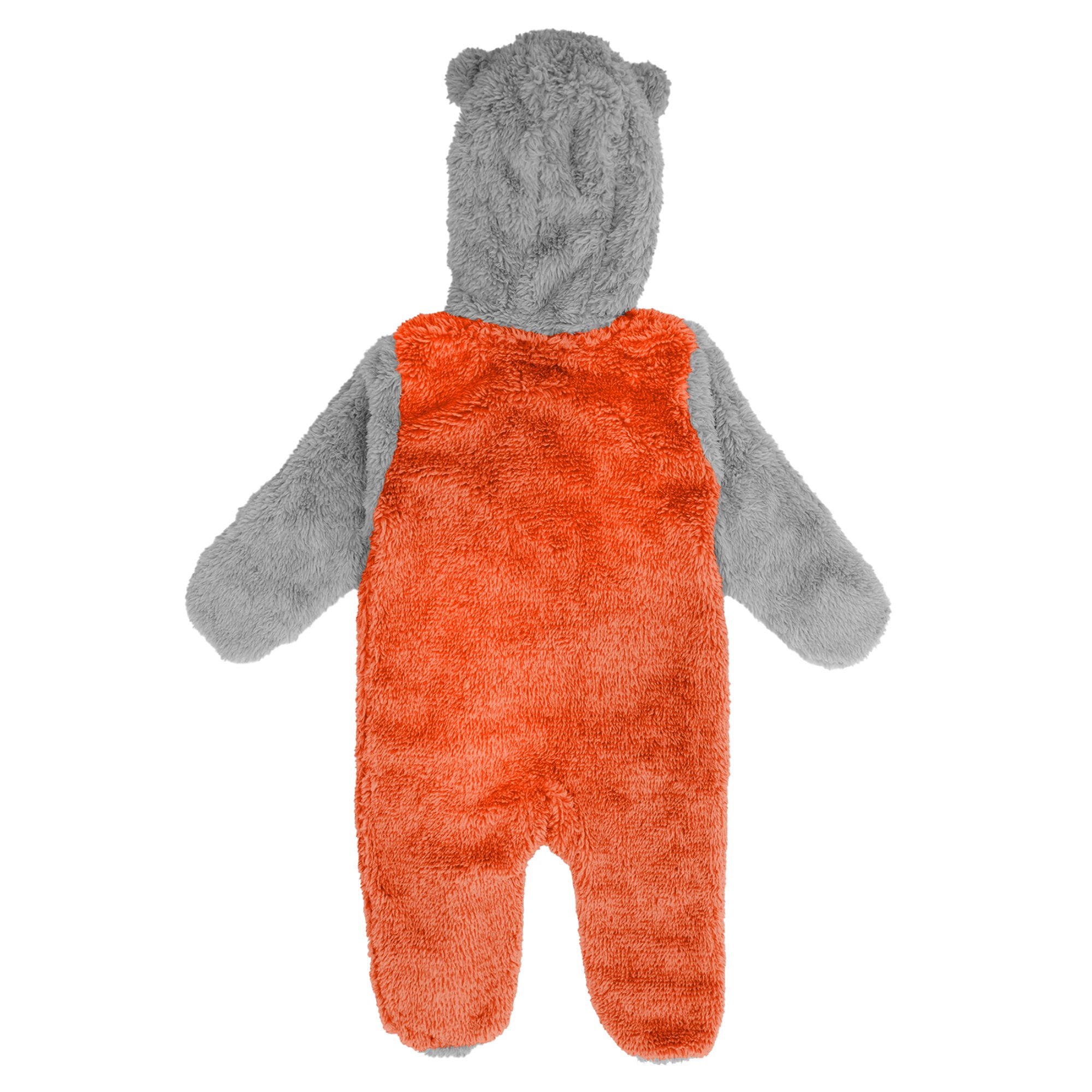 Newborn & Infant Orange Philadelphia Flyers Game Nap Teddy Fleece Bunting Full-Zip Sleeper
