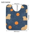 thumbnail image 5 of Yayeee Bath Rug for Bathroom Floor Non Slip Contour Fluffy Soft Absorbent Mat, 20"x24", Blue Capybaras, 5 of 7