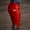 Red, variant on Women's Horse Riding Pants Knee-Patch Equestrian Breeches Horseback Schooling Tights Zipper Pockets