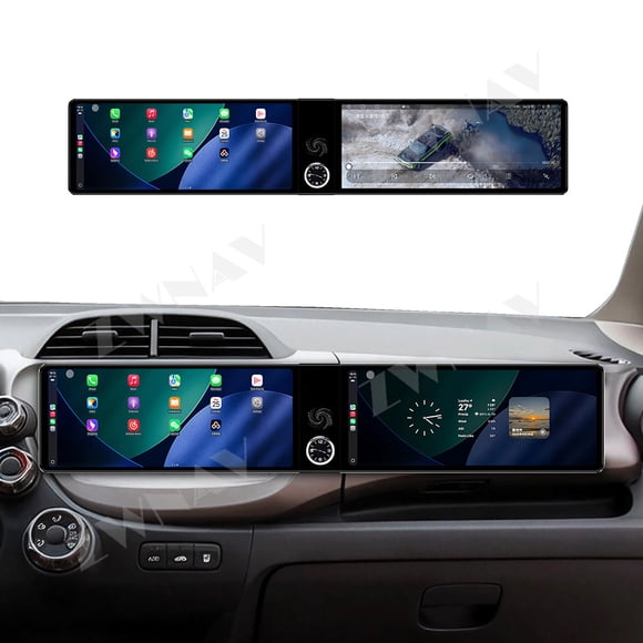 ZWNAV Dual 12.3 inch Screen Car Radio For Honda Fit 2008-2013 Android GPS Navigation Multimedia Video Player Stereo Receiver Head Unit