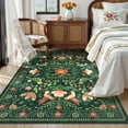 thumbnail image 4 of Lahome Decor 5'x7' Boho Bird Area Rugs,Floral Rug for Living Room Machine Washable,Soft Indoor Carpet,Non-Slip Low Pile for Bedroom Dining Room Playroom Office,Green, 4 of 9