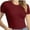 Wine Red, variant on Short Sleeve Shirts for Women Basic Women' T-Shirts Trendy Stretchy Lightweight Summer Casual Tops