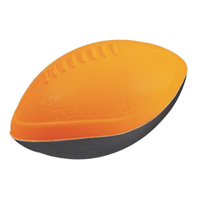 Football  Orange & Gray Ball Hasbro Ages 4+ NEW Nerf Sports Turbo Jr 