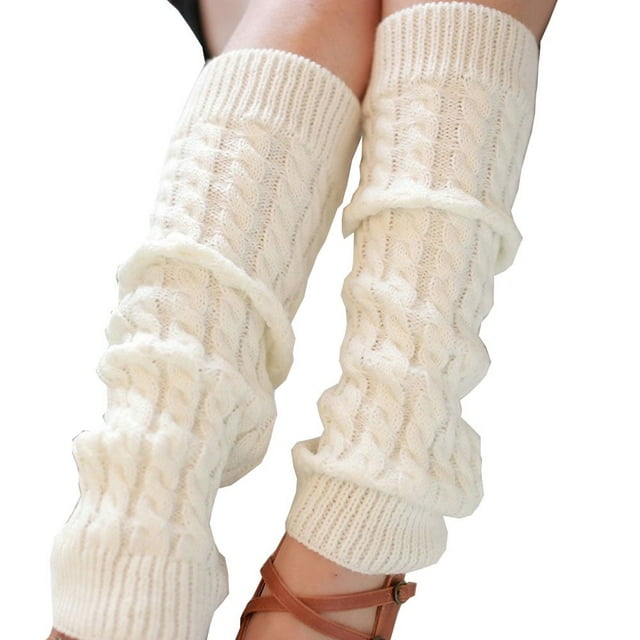Women Knit Crochet Boot Cuffs Toppers Short Ankle Socks Winter Shell Leg Warmer